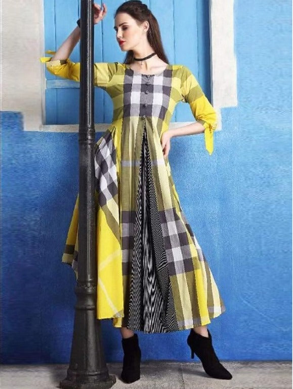 Summer special stylist cotton semistitched kurties