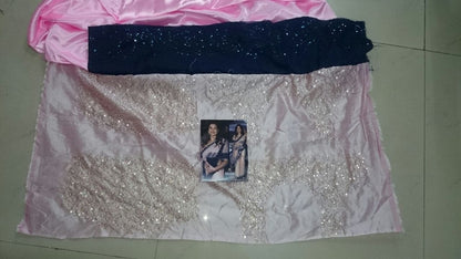 Susmita designer peach embroidered saree