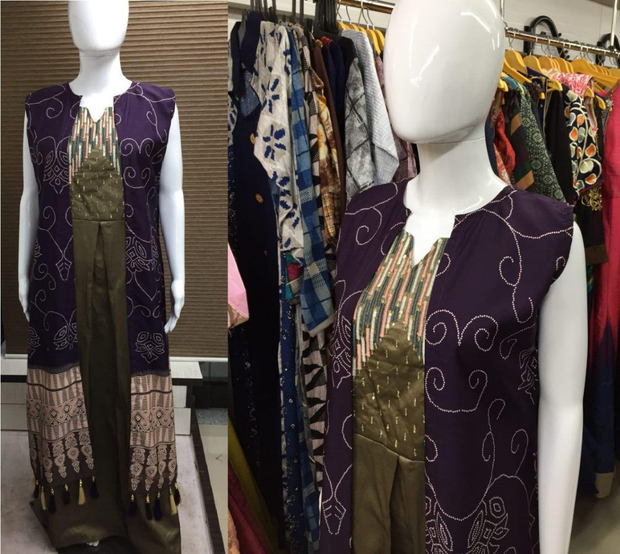 tortilla green printed and embroidered kurti with shrug