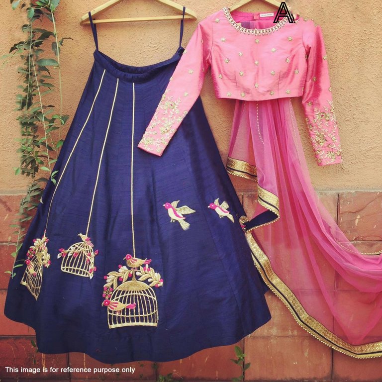 Trendy blue banglori silk embroidered ceremonial lehenga