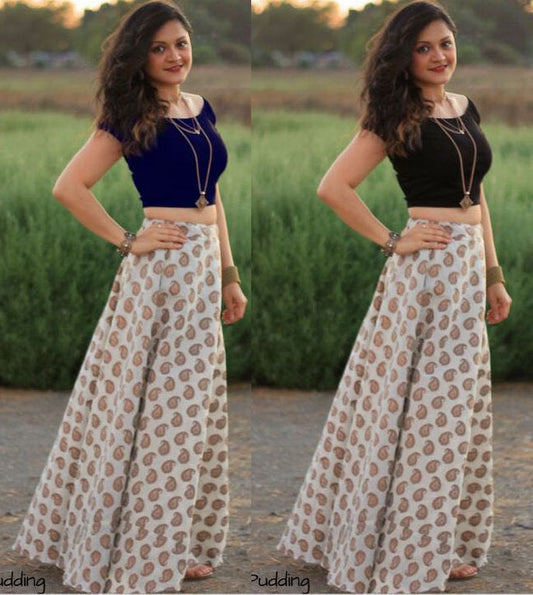 trendy chanderi cotton silk lehenga