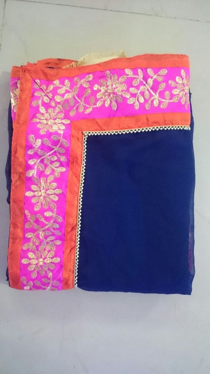 trendy designer saree with fancy blouse