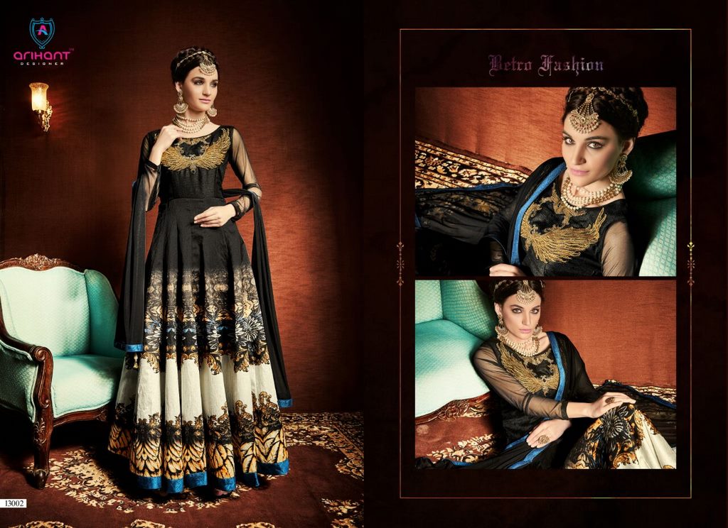 Trendy japan satin printed black suit