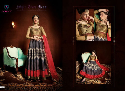 Trendy japan satin printed grey and gold suit