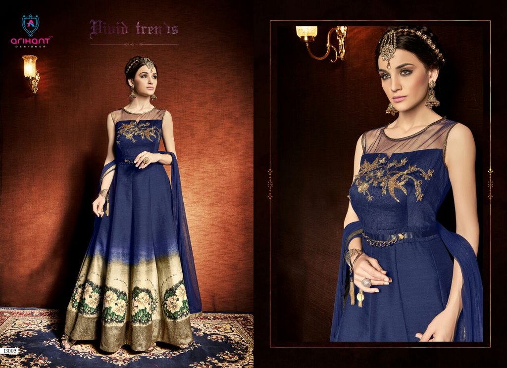 Trendy japan satin printed navy blue suit