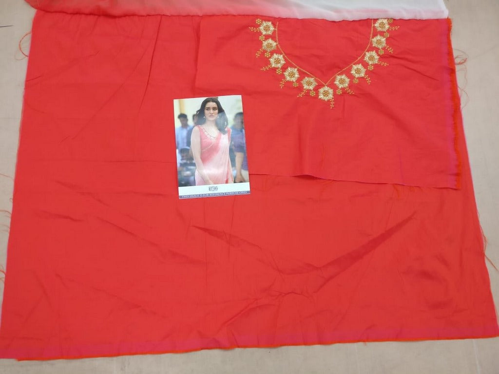 two shaded georgette bollywood style casual wear saree