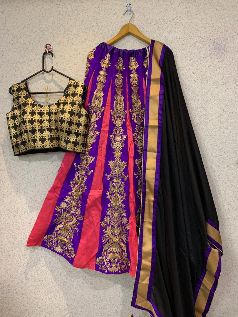 watermelon pink heavy embroidered stylist lehenga choli