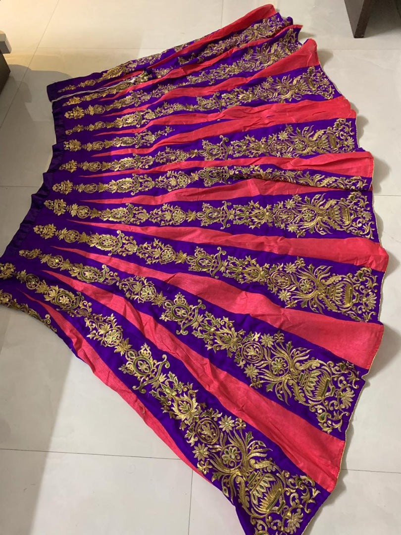 watermelon pink heavy embroidered stylist lehenga choli