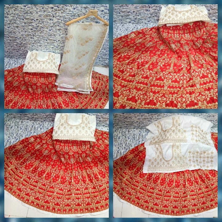 Wedding Wear Heavy Bridal nura silk embroidered Lehenga