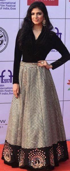 White banglory satin digital printed crop top lehenga skirt