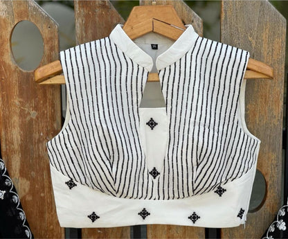 White georgette embroidery and sequence work lehenga choli