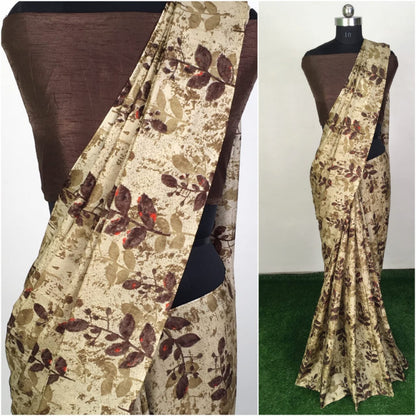 white monolisha cotton blue printed saree