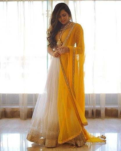 white net beautiful lehenga choli