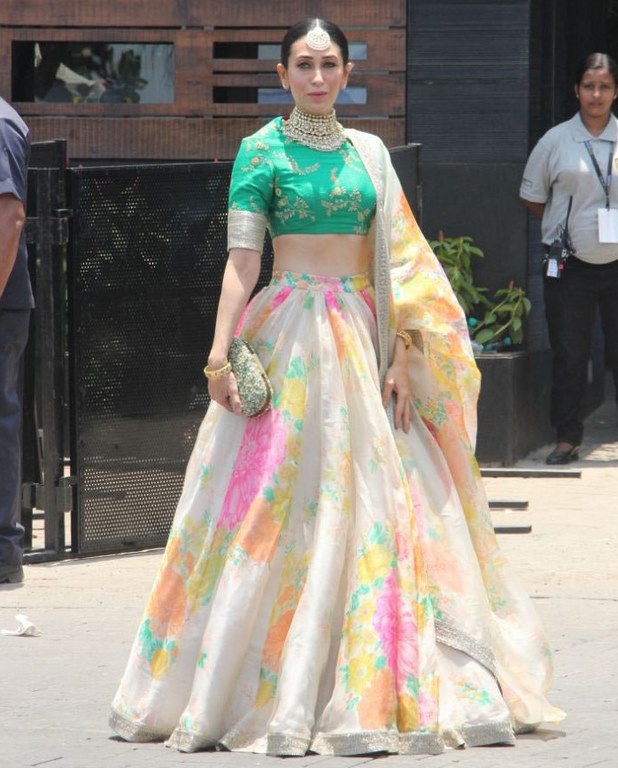 White organza digital printed bollywood style lehenga choli