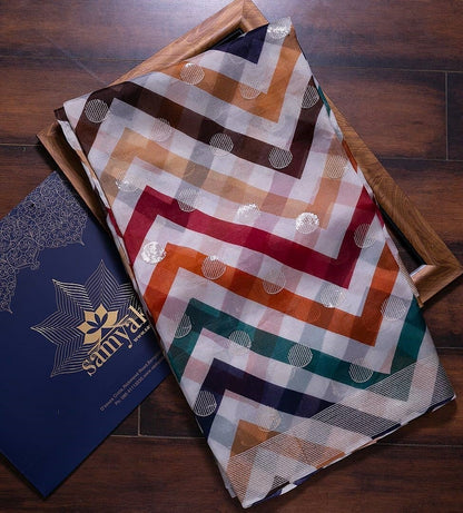 White premium german silk heavy sequence work saree