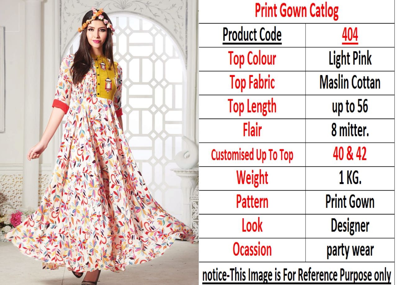 white printed maslin cotton long kurti