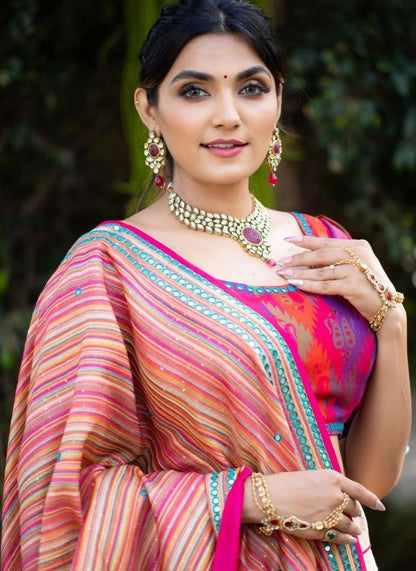 White slub cotton heavy chain stitch embroidery work festival lehenga choli