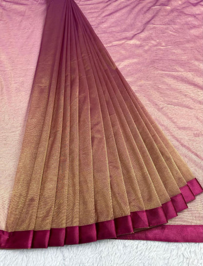 Wine jimmy silk party wear saree