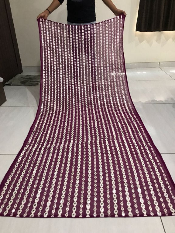 Wine maroon heavy tapeta silk partywear anarkali suit