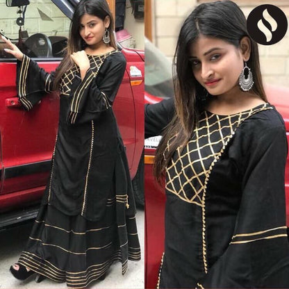 Wine maroon rayon cotton plazzo salwar suit