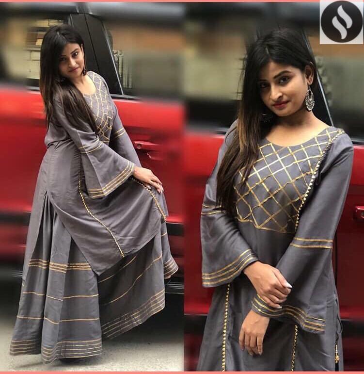 Wine maroon rayon cotton plazzo salwar suit