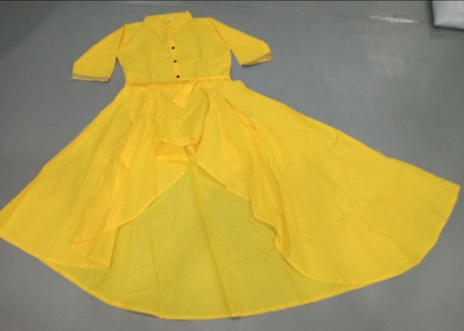 Yellow cotton kurti