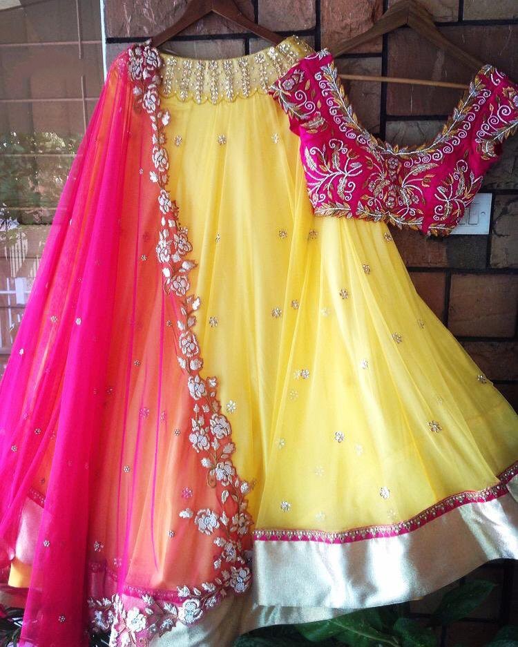 yellow georgette beautiful ceremonial lehenga choli