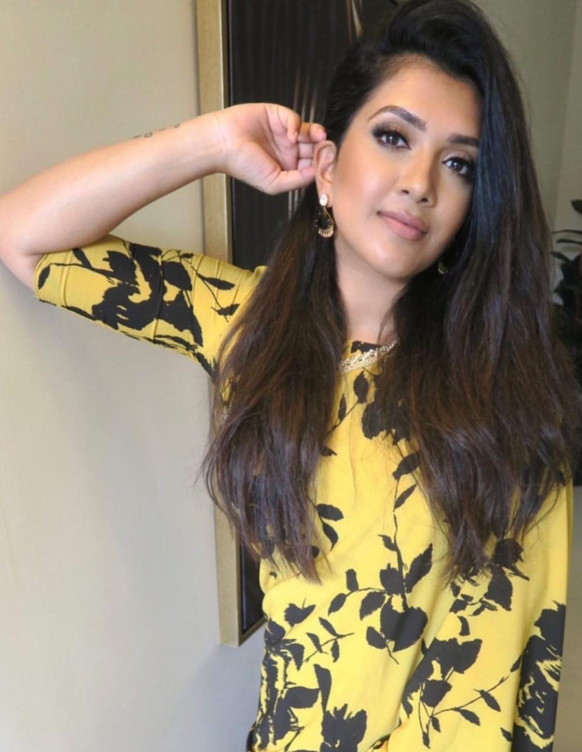 Yellow georgette digital printed saree